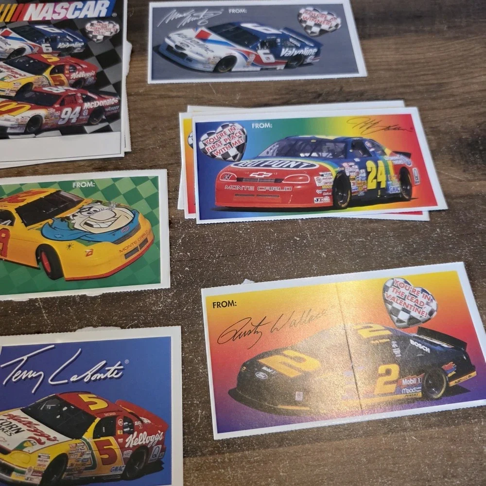 Nascar Valentine's Day Cards Lot of 10 Vintage Classroom Exchange‎